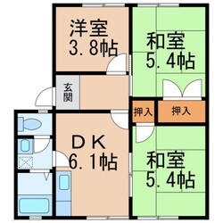 ディアスくすみⅡの物件間取画像